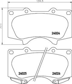 Комплект тормозных колодок PAGID T1368