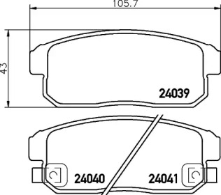 Комплект тормозных колодок PAGID T1597