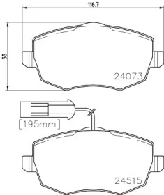 Комплект тормозных колодок PAGID T1650