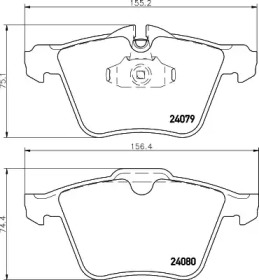 Комплект тормозных колодок PAGID T1584