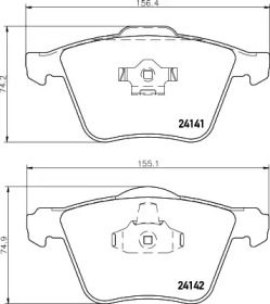 Комплект тормозных колодок PAGID T1488