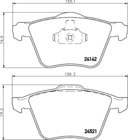 Комплект тормозных колодок PAGID T1664