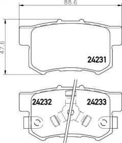 Комплект тормозных колодок PAGID T1521