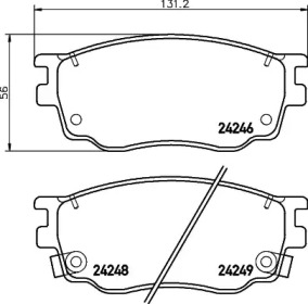 Комплект тормозных колодок PAGID T1526