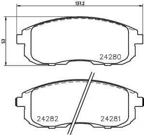 Комплект тормозных колодок PAGID T1654