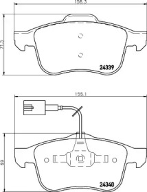 Комплект тормозных колодок PAGID T1585