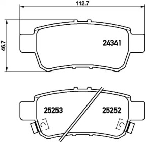 Комплект тормозных колодок PAGID T2099