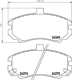 Комплект тормозных колодок PAGID T1612