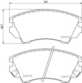 Комплект тормозных колодок PAGID T1668