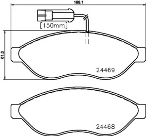 Комплект тормозных колодок PAGID T2265