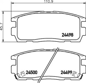 Комплект тормозных колодок PAGID T1659