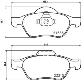 Комплект тормозных колодок PAGID T1693