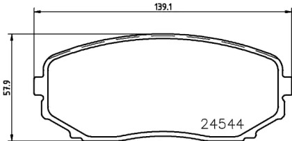 Комплект тормозных колодок PAGID T1691