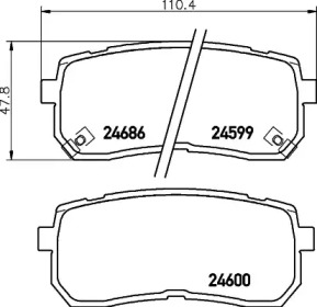 Комплект тормозных колодок PAGID T1725