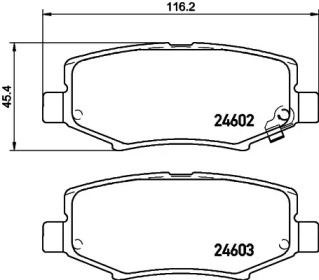 Комплект тормозных колодок PAGID T1822