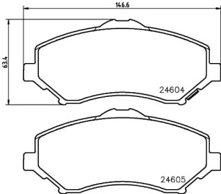 Комплект тормозных колодок PAGID T1807