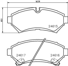 Комплект тормозных колодок PAGID T1720