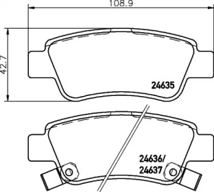 Комплект тормозных колодок PAGID T1729