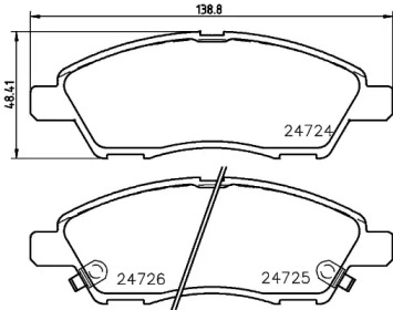 Комплект тормозных колодок PAGID T1787