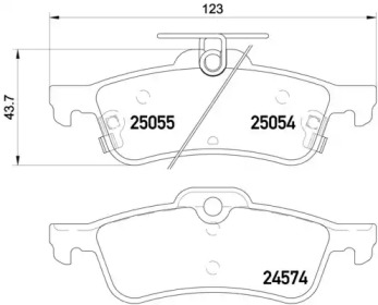 Комплект тормозных колодок PAGID T2193