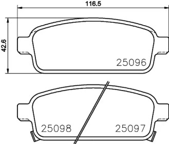 Комплект тормозных колодок PAGID T2298