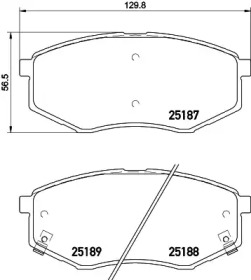 Комплект тормозных колодок PAGID T2167