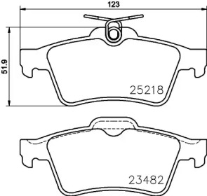 Комплект тормозных колодок PAGID T2048