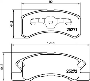 Комплект тормозных колодок PAGID T2136