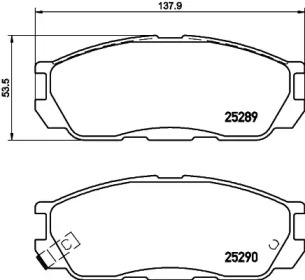 Комплект тормозных колодок PAGID T2116