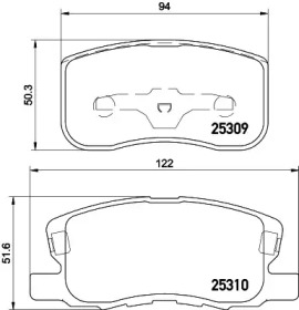 Комплект тормозных колодок PAGID T3135