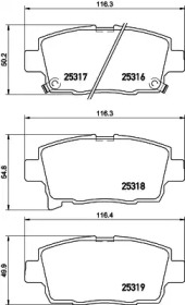 Комплект тормозных колодок PAGID T2143