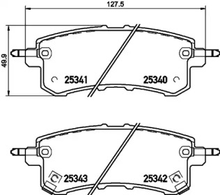 Комплект тормозных колодок PAGID T2045