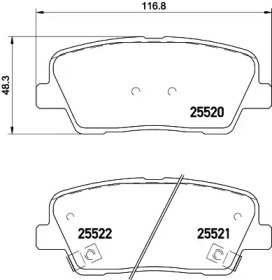 Комплект тормозных колодок PAGID T2175