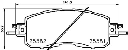 Комплект тормозных колодок PAGID T2451