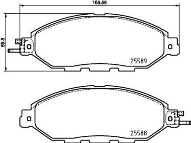 Комплект тормозных колодок PAGID T2588