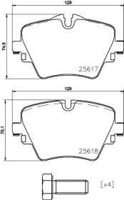 Комплект тормозных колодок PAGID T2434