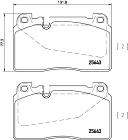 Комплект тормозных колодок PAGID T2212