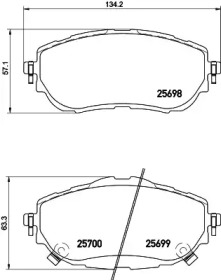 Комплект тормозных колодок PAGID T2243