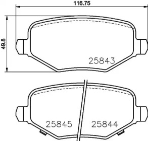 Комплект тормозных колодок PAGID T2469