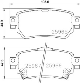 Комплект тормозных колодок PAGID T2343