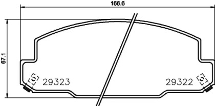 Комплект тормозных колодок PAGID T2180