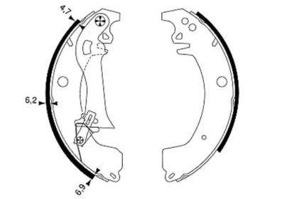 Комлект тормозных накладок PAGID H9255