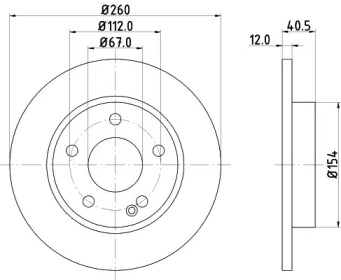 Тормозной диск PAGID 52154HC