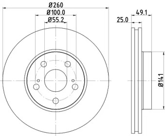 Тормозной диск PAGID 50256HC