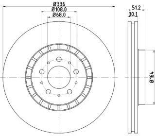 Тормозной диск PAGID 54267HC