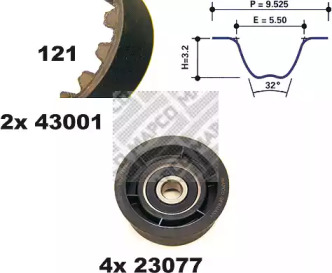 Ременный комплект MAPCO 23001