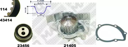 Комплект водяного насоса / зубчатого ремня MAPCO 41416