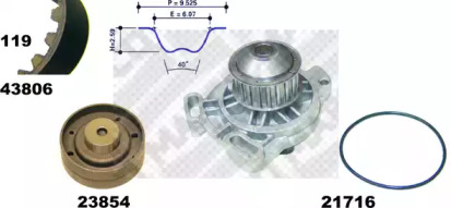 Комплект водяного насоса / зубчатого ремня MAPCO 41806
