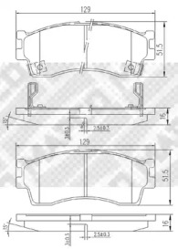 Комплект тормозных колодок MAPCO 6807