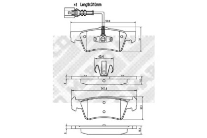 Комплект тормозных колодок MAPCO 6878